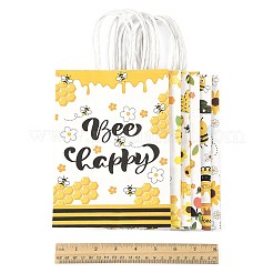 12 Stück rechteckige Papiertüten mit Bienenmotiv in zwei Farben&nbsp;CARB-FS0001-08