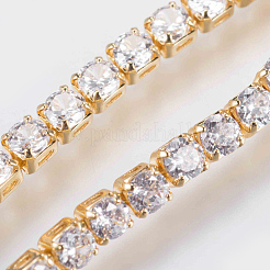 Bracelets en zircone cubique à micro-cuivré en laiton réglable&nbsp;BJEW-G588-01