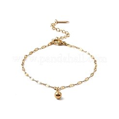 Charm-Armbänder aus runden Perlen aus Edelstahl 304&nbsp;BJEW-G748-01G