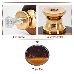 Natürliche Tigerauge Schubladenknöpfe&nbsp;FIND-WH0056-40P-07