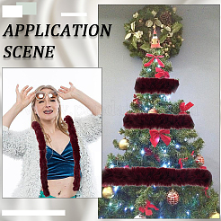 Rouleau de tissu chenille en fausse fourrure pour décoration d'arbre de Noël ou pour fabrication de couronnes et d'arcs&nbsp;FIND-WH20003-95B
