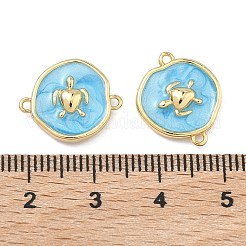 Ozean Messing Emaille Verbindungsanhänger&nbsp;KK-C251-05G-02B