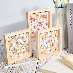 Bricolage enfants décoration en bois cadre photo en argile&nbsp;WOOD-WH20008-07I