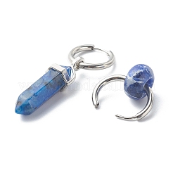 Collane con ciondoli in pietra mista naturale e set di gioielli con orecchini a cerchio asimmetrici&nbsp;SJEW-JS01212