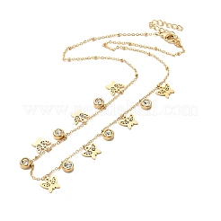PVD-Vakuumbeschichtung 304 Edelstahl Ohrstecker und Anhänger Halskette Set&nbsp;LS-SJEW-C002-01C-G
