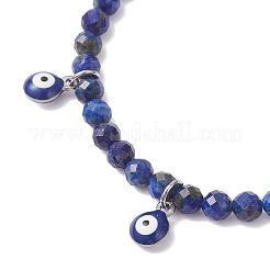 2 Stück Charm-Armbänder aus natürlichem Lapislazuli und Regenbogenmondstein&nbsp;BJEW-JB12592