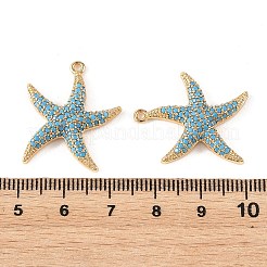 Colgantes de latón Shegrace con turquesa sintética&nbsp;XGRQ5K796-838G