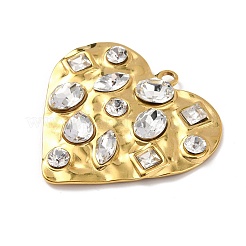 Pendentifs en acier inoxydable 304 avec zircone cubique&nbsp;STAS-Z182-07G-01