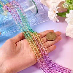 2 brin de perles de verre transparentes à peindre&nbsp;DGLA-TA0001-20F