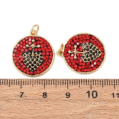 Messing Micro Pave Zirkonia Strass Anhänger&nbsp;KK-C143-27G