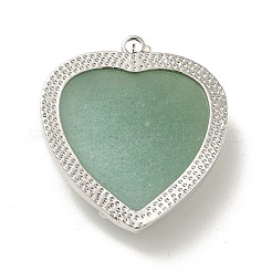 Cuore pendenti avventurina verde naturale&nbsp;X-GP356-2