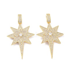 Pendentifs en laiton zircon cubique transparent&nbsp;KK-D004-23G