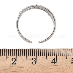 Offene Manschettenringe aus 304 Edelstahl für Damen&nbsp;RJEW-A079-04D-P
