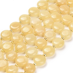 Natürliche gelbe Jade Perlen Stränge&nbsp;G-H005-B05-01