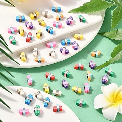80 Stück 8 Farben handgefertigte Polymer Clay Perlen&nbsp;CLAY-YW0001-98