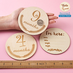 Tarjetas de hitos de tilo&nbsp;WOOD-TA0001-41A