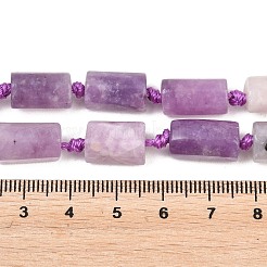 Natürliche Lepidolith / lila Glimmer Steinperlen Stränge&nbsp;G-A314-A03-01