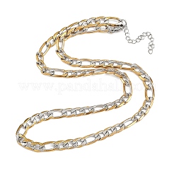 Colliers à chaîne Figaro en acier inoxydable 304 de 6 mm pour femmes&nbsp;NJEW-G177-02GP
