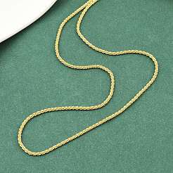 Collares de cadena de latón de 2 mm para mujer&nbsp;NJEW-A062-02G