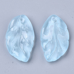 Pulvérisation peint pendentifs en verre transparent&nbsp;X1-GLAA-T013-02-C01