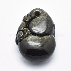 Natürliche goldene Schein Obsidian Anhänger&nbsp;G-P360-06