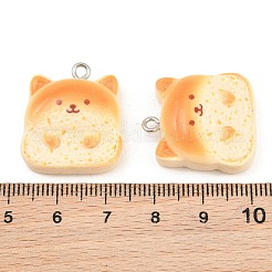 Colgantes de imitación de pan de resina opaca&nbsp;LS-RE-CBA1F11-03P