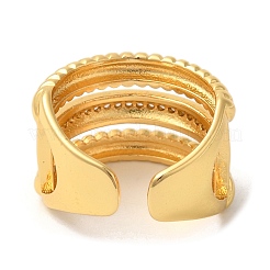 Anelli polsini aperti in ottone con micro pavé di zirconi cubici&nbsp;RJEW-U008-34G