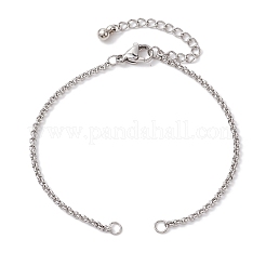 2 pz 2 colori 304 acciaio inossidabile braccialetto scorrevole makings&nbsp;AJEW-JB01279