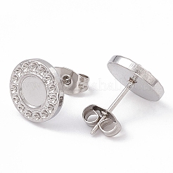 Boucles d'oreilles à tige en acier inoxydable 304 anti-ternissement&nbsp;LS-EJEW-G338-01P