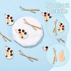 10 pièces 2 styles pendentifs en alliage de zinc&nbsp;FIND-YW0009-58