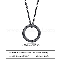 Colliers avec pendentifs en acier inoxydable 304 et bague runique nordique pour hommes&nbsp;FS-WGC3540-02