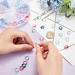 150 Stück 10 Farben transparent gespritzte Glasperlen&nbsp;GLAA-HY0001-15