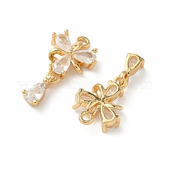 Pendentifs avec zircon cubiques à micro-pavés en laiton&nbsp;KK-Z136-48G