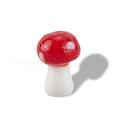 50 Stück Pilz-Stränge aus handgefertigten Bunte Malerei-Perlen&nbsp;LAMP-LT0001-06B