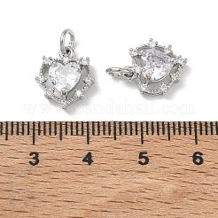 Breloques en laiton et zircon cubique transparent pour la Saint-Valentin de Shegrace&nbsp;XGRQ4G760-688P