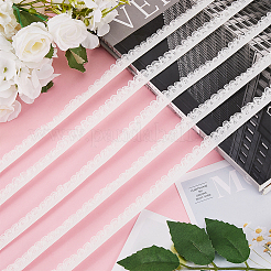 Bordure en dentelle élastique en polyester de 10 mètre&nbsp;SRIB-WH0011-121E