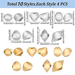 40 Stück 10 Stile 304 Edelstahlanhänger&nbsp;STAS-PH0004-57