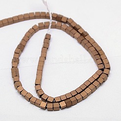 Electroplate non magnetici ematite sintetico fili di perline&nbsp;G-J170B-2x2mm-06