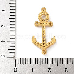 Slide-Charms aus Messing mit Mikropavé-Beschichtung und klaren kubischen Zirkonia&nbsp;KK-A234-015G