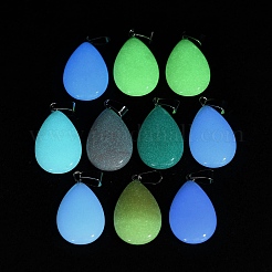 Colgantes de piedra noctilucente sintética/piedra luminosa&nbsp;G-Z054-06B