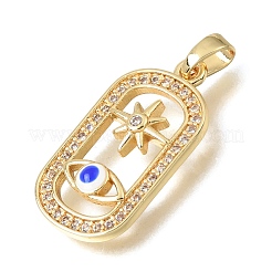Pendenti in zirconi cubici trasparenti in micro pavè di ottone&nbsp;KK-C263-22G-G