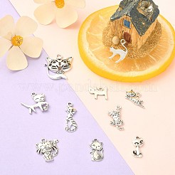 100 pièces 10 styles breloques en alliage de style tibétain&nbsp;TIBEP-CJ0003-17