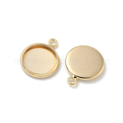 Supports plats cabochon Pendentif en laiton rondes&nbsp;KK-K414-14C-G