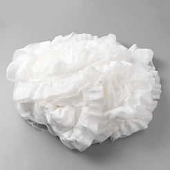 Garniture en dentelle fleurie en mousseline plissée 3 couche&nbsp;OCOR-WH0066-77A