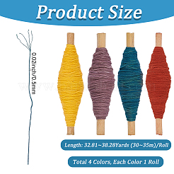 4 rollo de hilo de algodón hecho a mano de 4 colores&nbsp;SENE-CY0001-16