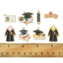 Pendenti smaltati in lega di stagione di laurea da 14 pz 7 stili&nbsp;ENAM-FS0001-80