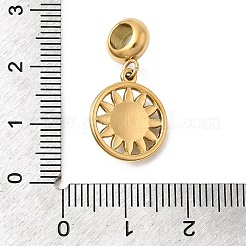 304 Edelstahl Kristall Strass europäischen baumeln Charms&nbsp;STAS-D153-06A-G