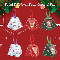 12 set di 3 scatole regalo di Natale colorate&nbsp;CON-GF0001-12