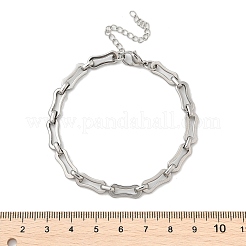 Rechteckige Gliederkettenarmbänder aus 304 Edelstahl für Männer und Frauen&nbsp;BJEW-D042-44P