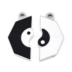 Pendentifs fendus en acier inoxydable 304 émaillé&nbsp;STAS-T074-01P